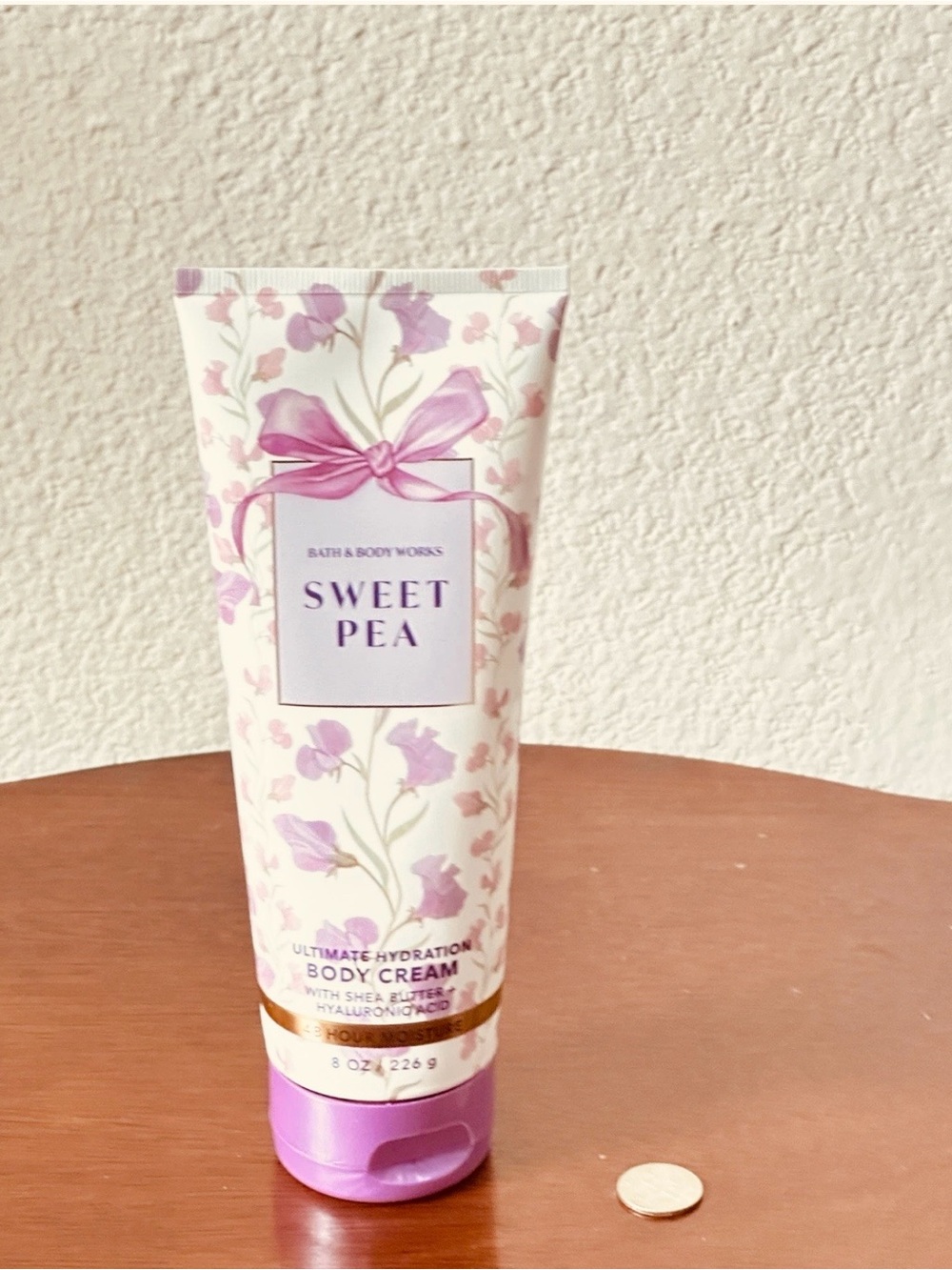 Bath & Body Works Sweet Pea Body Cream - Lavender Pink Floral Tube